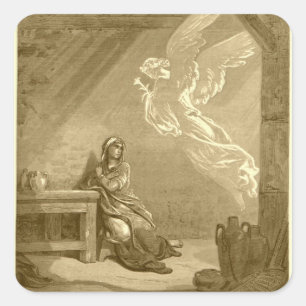 Annunciation of Blessed Virgin Mary Square Sticker