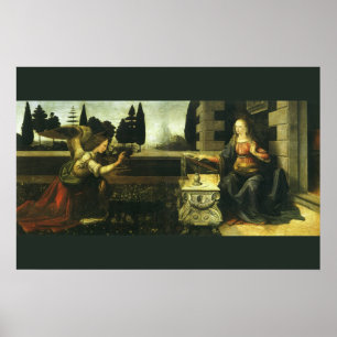 Annunciation of the Lord by Leonardo da Vinci Poster