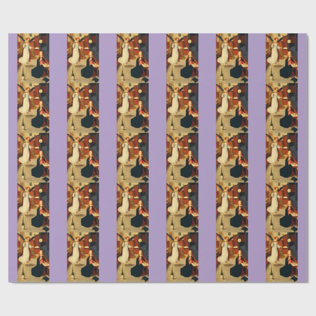 Annunciation of Virgin Mary by Gerard David Wrapping Paper (Flat)