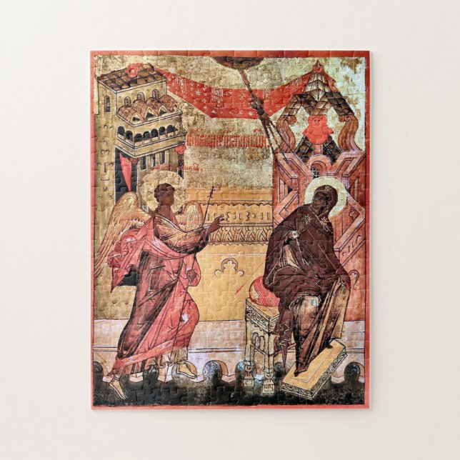 Annunciation Orthodox Christian Byzantine Icon  Jigsaw Puzzle (Vertical)