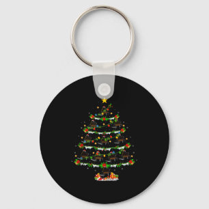 Ano Christmas Tree Lights Music Lover Musical Xmas Key Ring