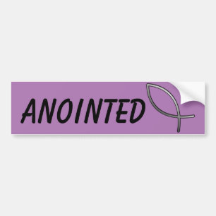 ANOINTED Quote/ Jesus Symbol Bumper Sticker