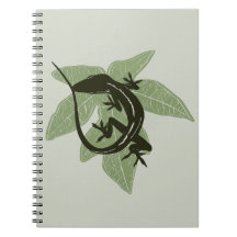 Anole Lizard on Leaf—Design 3