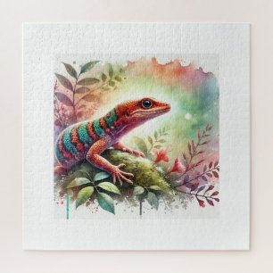 Anolis de rueda 100724AREF114 - Watercolor Jigsaw Puzzle