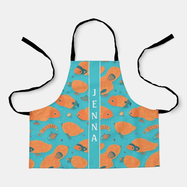 Anomalocaris Pastel Colourful Custom Pattern Apron (Front)