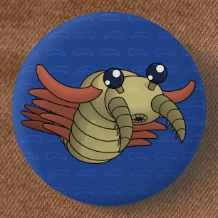 Anomalocaris- Prehistoric Sea Creature 6 Cm Round Badge