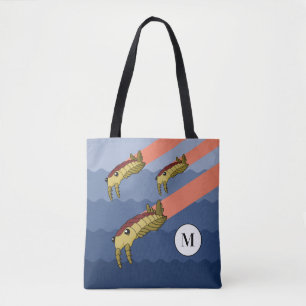 Anomalocaris Swarm- Personalised Prehistoric Tote Bag