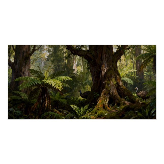 Anomalopteryx didiformis – Lesser Bush Moa Poster (Front)