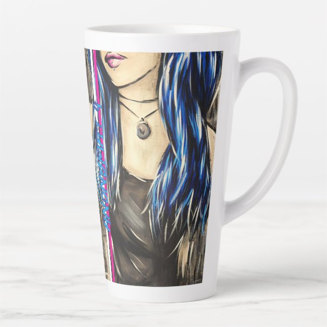 Anonymity 4 latte mug (Right)