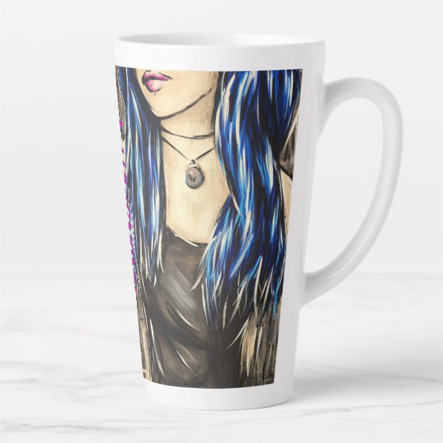 Anonymity 4 latte mug (Right)