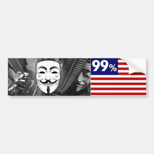 Anonymous 99% Bumper Sticker (Front)