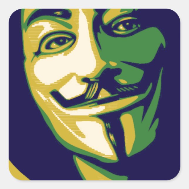 Anonymous Brazil Square Sticker (Front)