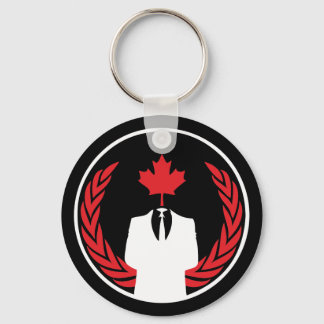 Anonymous Canada Black Keychain