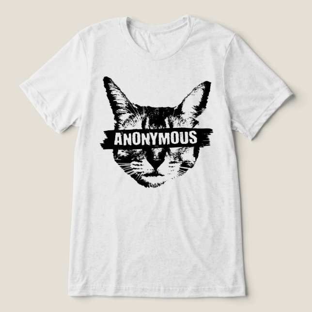 Anonymous Cat Tri-Blend Shirt (Design Front)