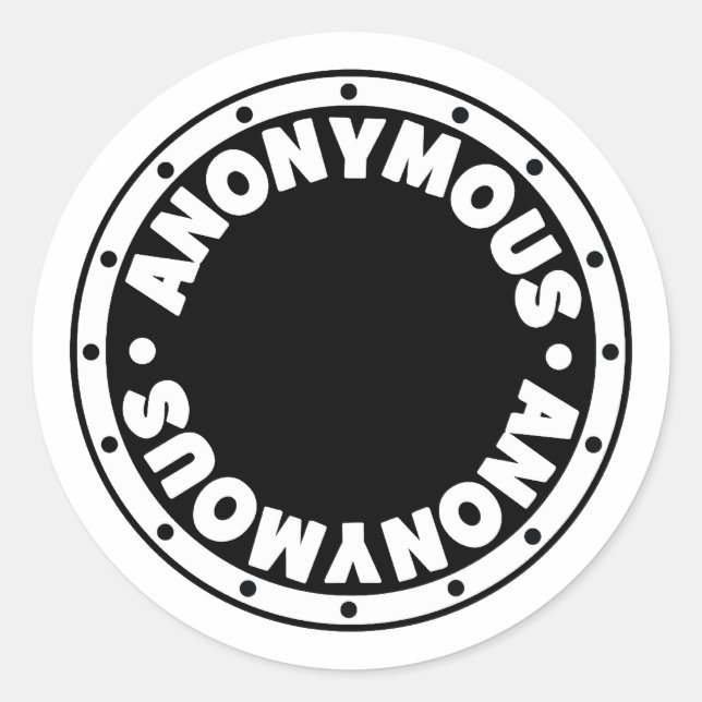 Anonymous Classic Round Sticker (Front)