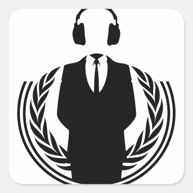 Anonymous DJ Square Sticker (Front)