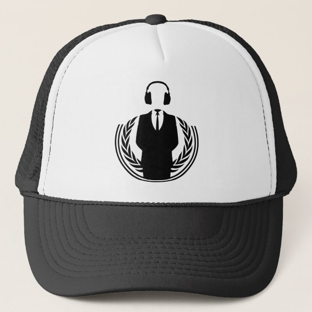 Anonymous DJ Trucker Hat (Front)