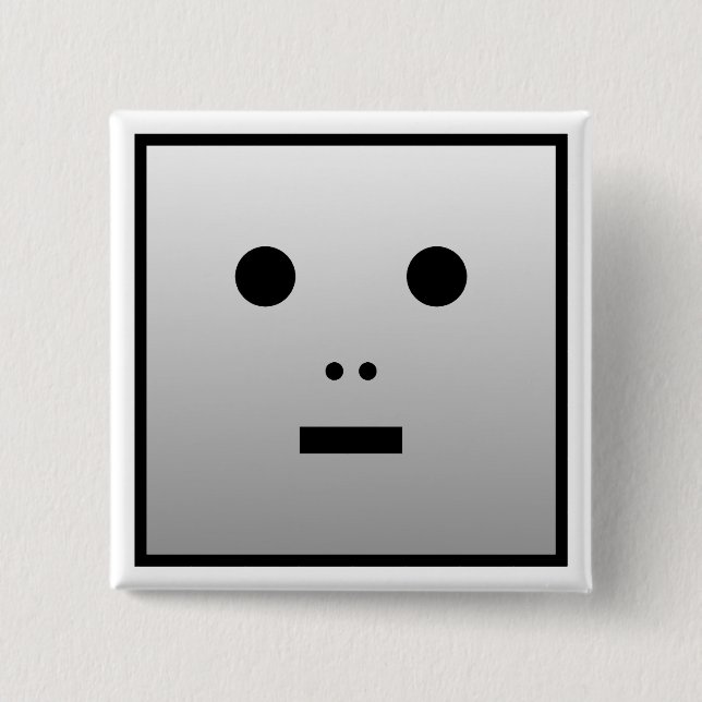 Anonymous Robot 15 Cm Square Badge (Front)