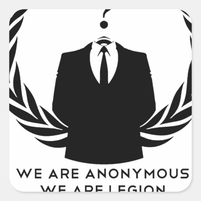 Anonymous Square Sticker (Front)