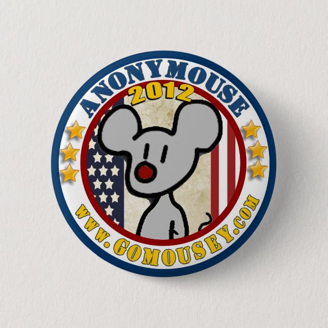 Anonymouse 2012 6 cm round badge (Front)