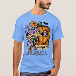 anorexia Awareness retro halloween scary pumpkin h T-Shirt