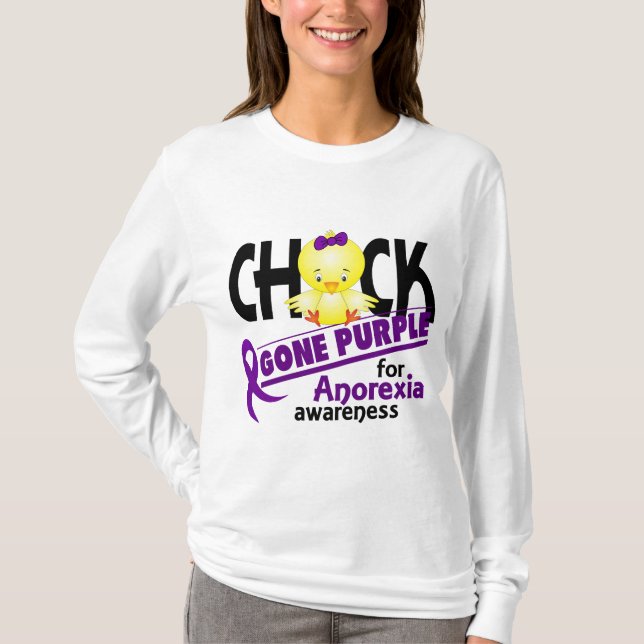 Anorexia Chick Gone Purple 2 T-Shirt (Front)