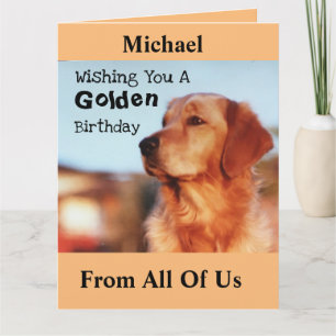 Another Birthday? BIG Golden From All Of Us Card