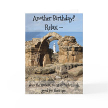 Another Birthday? Card with Paphos ancient ruins