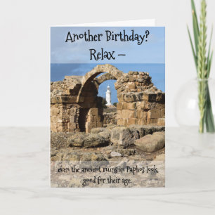 Another Birthday? Card with Paphos ancient ruins