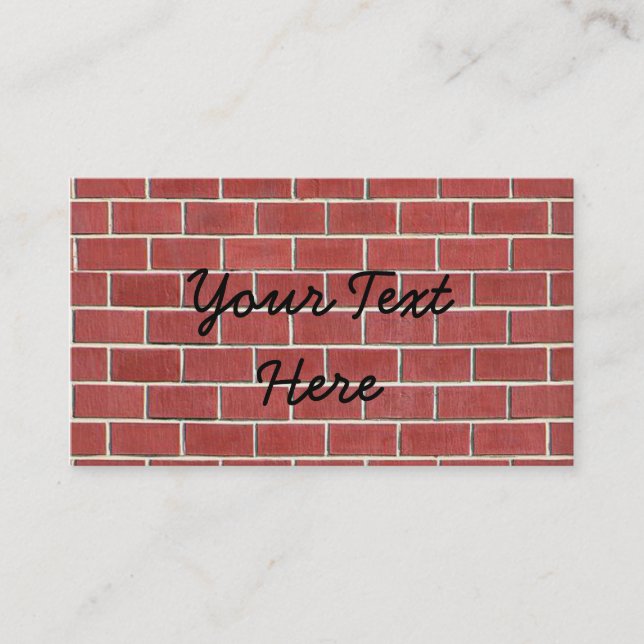 Another brick in the wall business card (Front)
