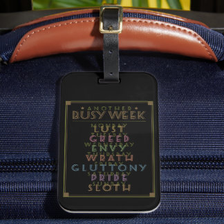 Another Busy Week Black Gfx Luggage Tag