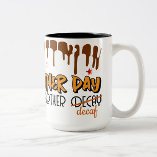 Another Day Another Decaf – Skull Clock Coffee Two-Tone Coffee Mug