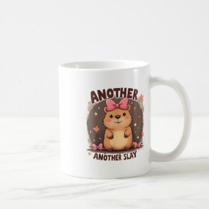 Another Day Another Slay Cute Capybara Lover Pink Coffee Mug