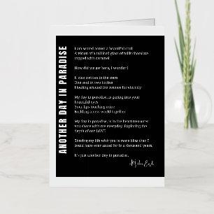Another day in paradise love poem  foil greeting card