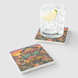 Another Day In Paradise Stone Coaster