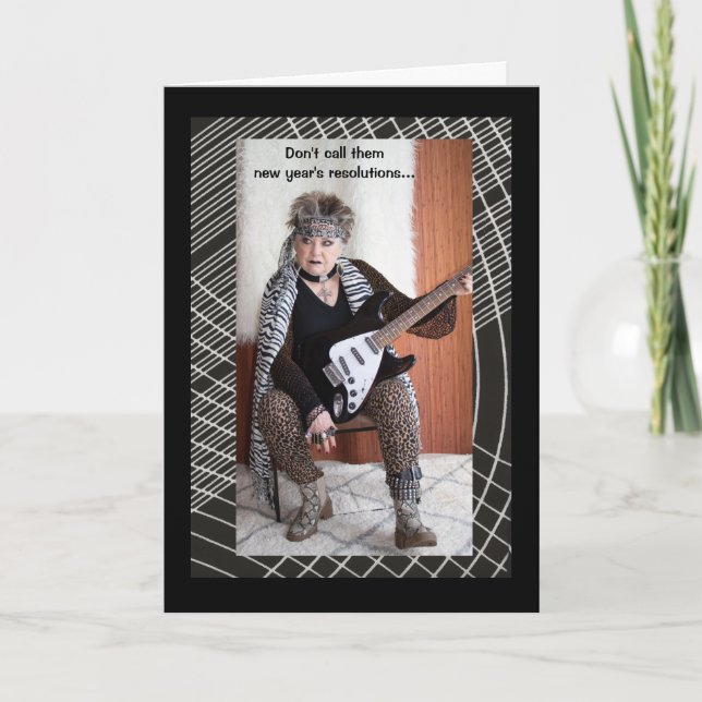 Another definition for 'new year resolutions' card (Front)