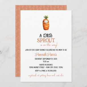 Another Little Sprout/Carrot on the Way  Invitation