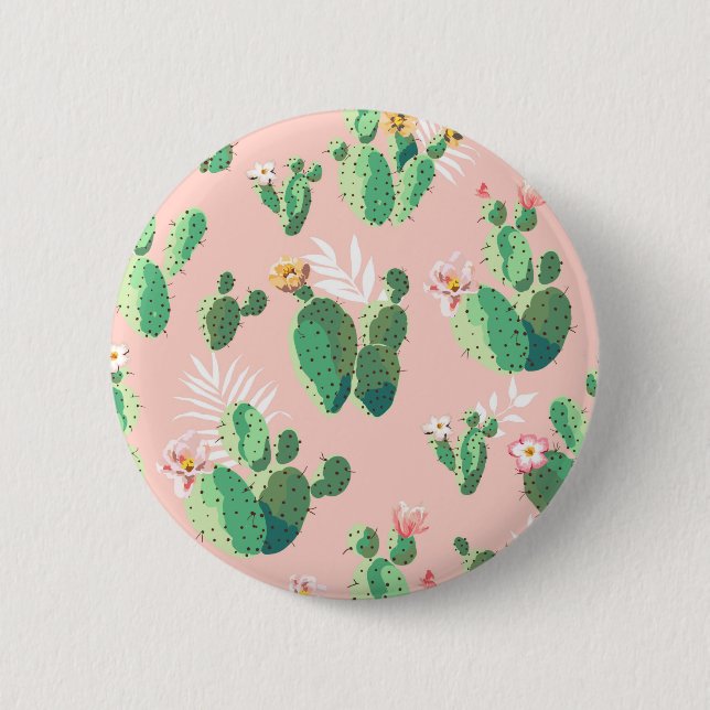 Another Lovely Cactus Flowers 6 Cm Round Badge (Front)