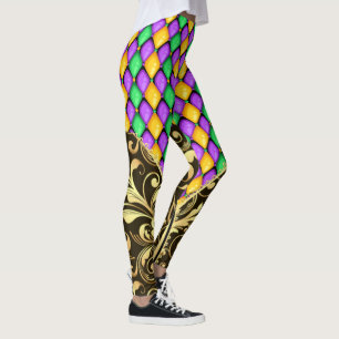 Another Mardi Gras Diamonds Pop Fashion Leggings