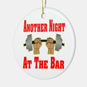 Another Night At The Bar Weightlifting #3 Ceramic Tree Decoration