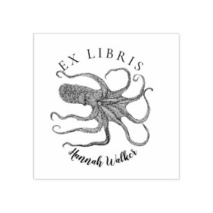 Another octopus ex libris stamp