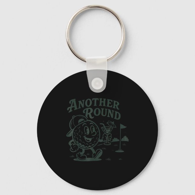 Another Round Golf Golfer Golf Lover Srts Men Dad  Key Ring (Front)