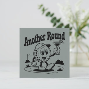 Another Round Golf Lover Sports Golfing Man  Invitation
