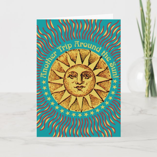 Another Trip Around the Sun Boho Birthday Card (Front)