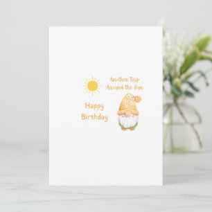 Another Trip Around the Sun Gnome Birthday Card