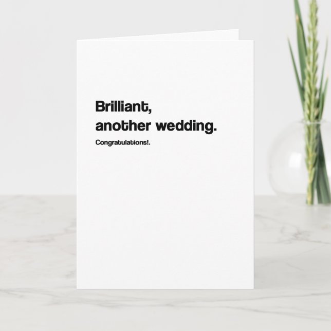 Another Wedding Funny Wedding Card (Front)