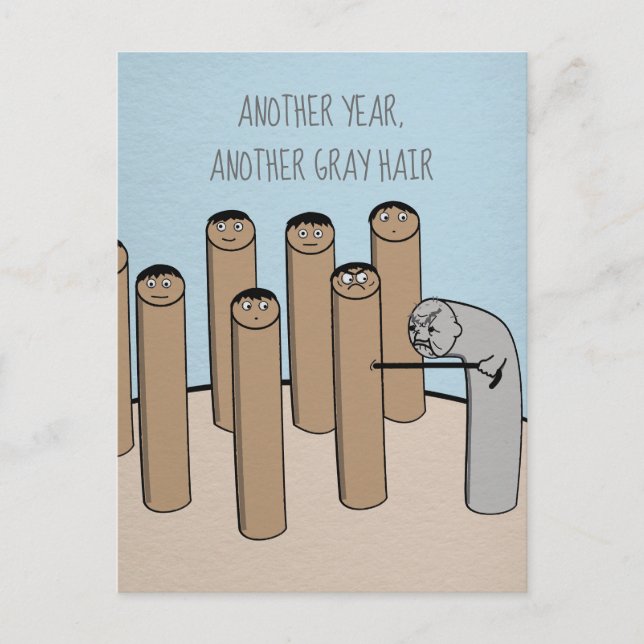 Another Year Grey Hair Funny Old Birthday Card (Front)