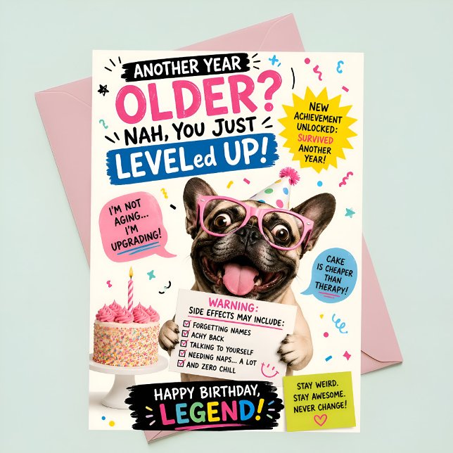 Another Year Older? Nah, You Just Levelled Up! Card (Creator Uploaded)