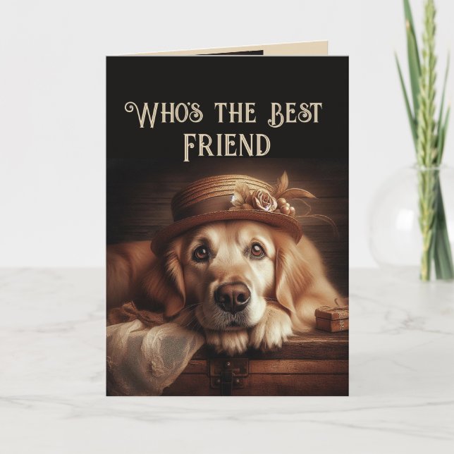 Another Year to be Fabulous Fun Dog Friend Card (Front)