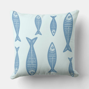 Anouke Coastal Fish / Fjord Blue Cushion